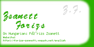 zsanett forizs business card